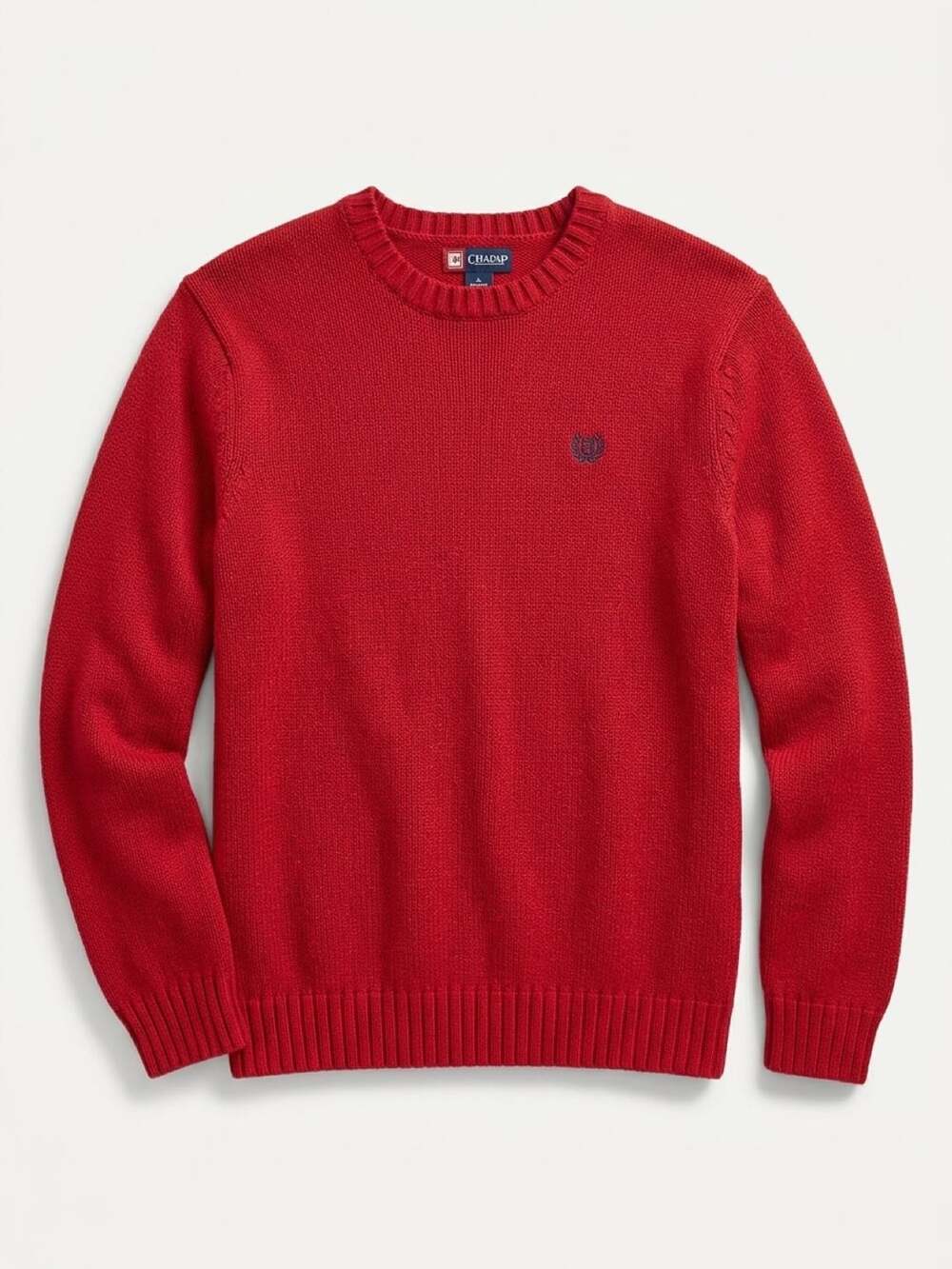 Chaps Crewneck Sweater Size S Red 100% Cotton Pullover